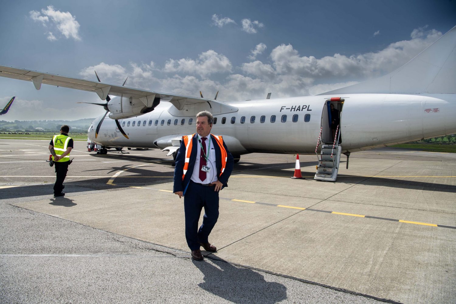Kerry Airport passengers on the first scheduled flight from France for over 15 years